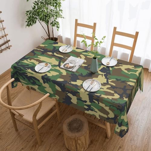 ZISHAK Rechteckige Tischdecke mit Militär-Camouflage-Muster, perfekte Party-Esstischabdeckung für Restaurant-Tischdekoration von ZISHAK