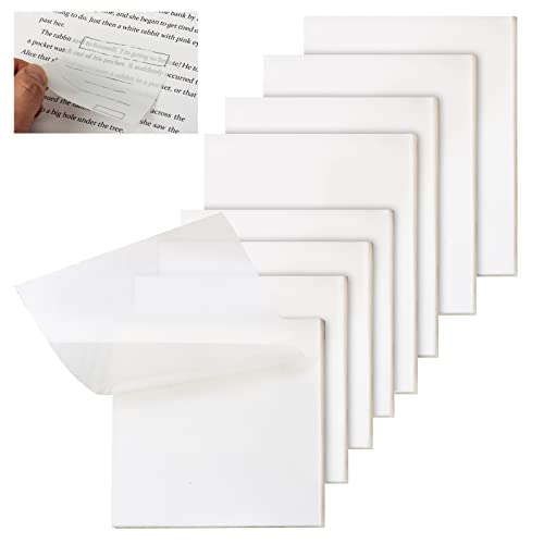 Transparente Klebezettel 400 Blätter Haftnotizen, ZITFRI Haftnotiz Notizzettel durchsichtig Sticky Notes Post it Notes wasserfest Selbstklebend Papier für Schule Büro, 2 Größen (95×75mm 75x75mm) von ZITFRI