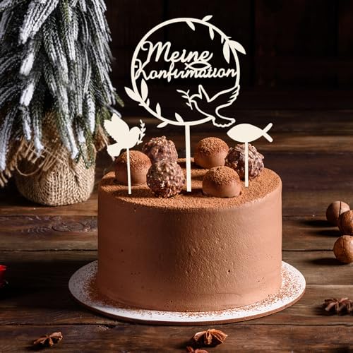 ZITUZY Tortendeko Kommunion, Tortendeko Konfirmatio, cake topper kommunion, kuchen deko kommunion, Erstkommunion Tortendeko für Mädchen und Jungen von ZITUZY