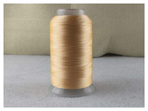 Stickgarn Maschinenstickerei-Thread-Rayon-Faden 24 Farben für Näh- und Stickmaschinen (Color : Beige) von ZJCNHY