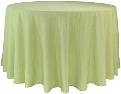 ZJGFCB Runde Tischdecke, Weiß, Für Hochzeitsveranstaltungen, Bankett, Hotel, Polyester, Schlichte Tischdecke, Veranstaltungsdekoration, Einfarbig, Große Runde Tischdecke(Size:320cm/124Inch,Color:B) von ZJGFCB