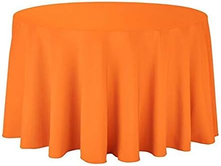 ZJGFCB Runde Tischdecke, Weiß, Für Hochzeitsveranstaltungen, Bankett, Hotel, Polyester, Schlichte Tischdecke, Veranstaltungsdekoration, Einfarbig, Große Runde Tischdecke(Size:320cm/124Inch,Color:H) von ZJGFCB