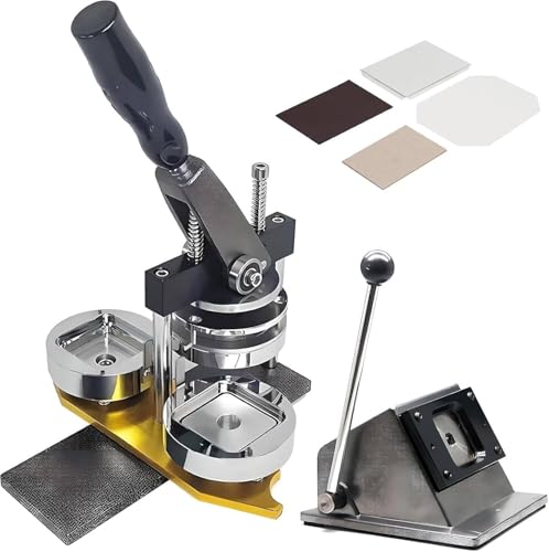 DIY Kühlschrank-Fotomagnet-Maschine, Kühlschrankmagnet-Button-Maker-Maschine mit Papierschneider, 50-mm-Button-Maker-Maschine mit 100 Verbrauchsmaterial-Sets für Bild-Abzeichen-Buttons, Geschenk-Butt von ZJHESXV