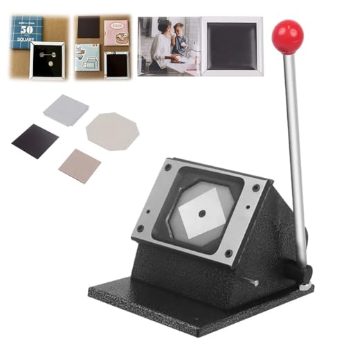 Kühlschrankmagnetschneider 50 x 50 mm, Fotomagnet-Maschinenschneider mit 100 Komponenten, Fotomagnet-Maschine zum Dekorieren von Kühlschränken, beliebigen Eisenmöbeln, Kühlschrankmagnet-Maschine von ZJHESXV