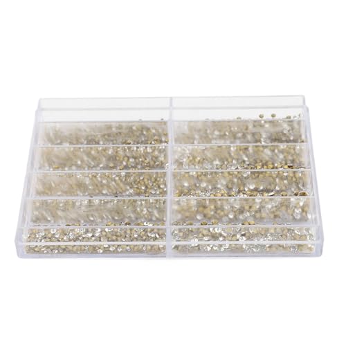 1000PCS Funkelnde Strasssteine ​​zum Basteln von Nagelkunst, Make-up, Kleidung, Dekorationsset, 10 Größen von ZJchao