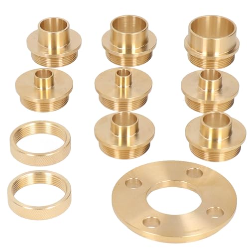 11pcsset Premium -Messing -Router -Template -Guides - für Vorlagen, mit Lock -Nut -Adapter - Ideal für die Ausschnittsarbeit, Schwalbenschwanz und Mehr Router -Leitfaden für von ZJchao