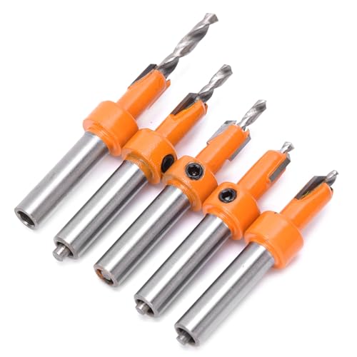 5 PCs Countersink Drill Bit YG8-Legierung, 2,8-4 Mm Durchmesser, Rostbeständigkeit, Holz, Aluminiumlegierung. von ZJchao