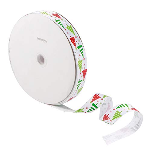 Deko-Zubehör, Weihnachtsbänder, 91,4 M, DIY-Kunsthandwerk, Geschenkverpackungsband, Polyester-Seide mit Weihnachtsdekoration für Zuhause (100 Yards/Rolle) von ZJchao