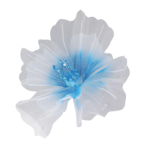 Gaze-Organza-Blume, Faltbar, Klein, Leicht, für Hochzeitsdekoration, Fotografie-Requisiten, 50 Cm Durchmesser, Handgefertigte Gaze-Blume mit Schöner Form (BLUE) von ZJchao