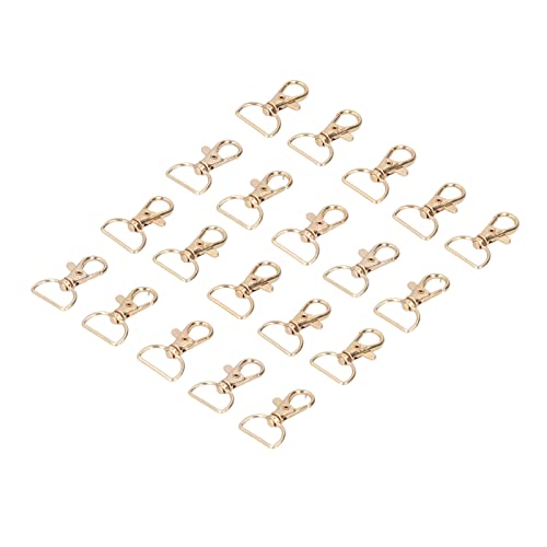 Gold-Schlüsselanhänger-Clip, 20 Stück, Schlüsselanhänger-Clip, Gold-Schlüsselanhänger, Zinklegierung, DIY, Korrosionsbeständigkeit, Langlebig, Glänzend, Sicher, von ZJchao