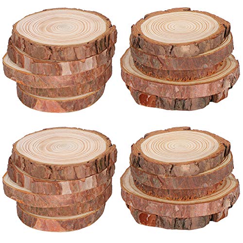 Holzringe, Holzscheiben -Ornamente mit 20 Stück Runden Holzscheiben Rund Holz für die Heimdekoration von ZJchao