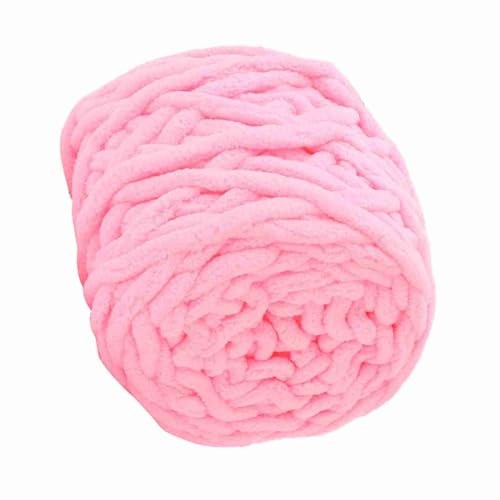 Klobiges Garn, Einzelnes Dickes Terylen -Eisstreifen Chunky Garn für Handgestrickdedecke Garn Weiches Plüsch -Strickgarn für Kissen, Haustierbett, Wohnungsbaudekoration (03 Pink) von ZJchao