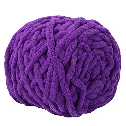 Klobiges Garn, Einzelnes Dickes Terylen -Eisstreifen Chunky Garn für Handgestrickdedecke Garn Weiches Plüsch -Strickgarn für Kissen, Haustierbett, Wohnungsbaudekoration (14 lila) von ZJchao