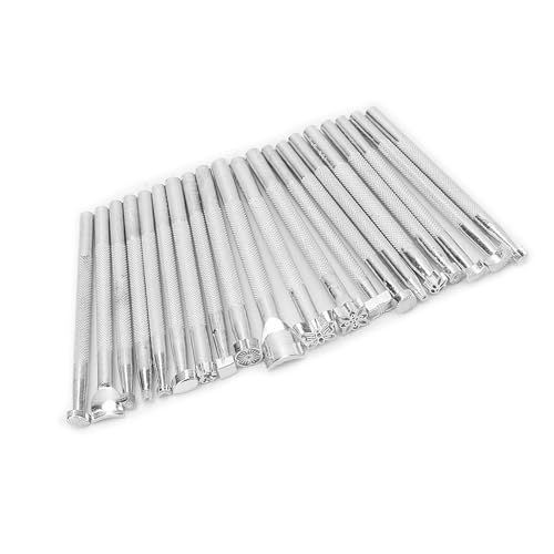 Lederstempel, Leder -Stempelkit mit 20 PCS Legierungs -Leder -Stempelwerkzeugen für Lederkunsthandwerk Funktionieren Lederstempel, Leder -Stempelkit mit 20 PCS Legierungs -Leder -Stempelwerkzeugen für Lederkunsthandwerk Funktionieren von ZJchao