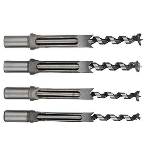 Quadratlochbohrer, 4pcs 14 –19 Mm Holzbearbeitung Meißelmeißel Bohrer Bits Leichenbohrer Bohrer Bit -Sterbungsbefestigung für Bohrmaschinen -Morte -Meißel -Bohrer -Werkzeug für Holzbearbeitung von ZJchao