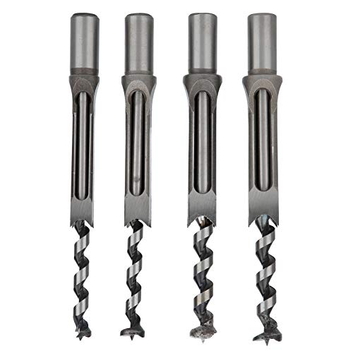 Quadratlochbohrer, 4pcs 14 –19 Mm Holzbearbeitung von Holzbearbeitung Bohrmaschine Bit -Leichenmeißel -Bohrer Bohrer Bohrer Bit Set Mortising -Meißelbohrer -Werkzeug für Holzbearbeitung von ZJchao