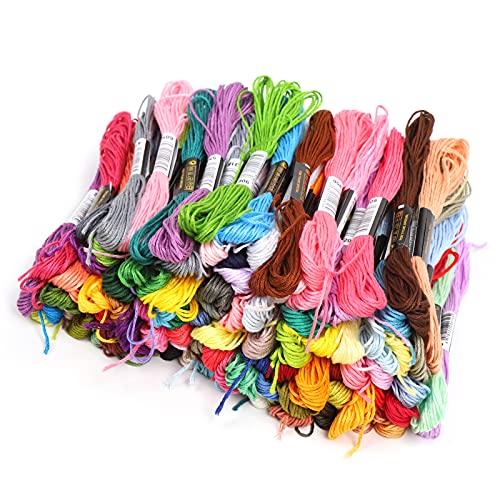 Stickfaden, Nähfaden Farbfäden 100pcs Nähfäden Farbe Polyester Haushalt Handgemachte Projekte Handwerkliche Nähmaschinengewinde für Nähmaschinen und Hand von ZJchao