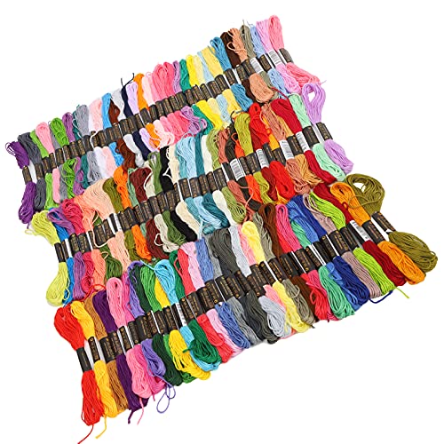 Stickfäden, Nähmaschinenfaden 100pcs Nähfäden Farbe Polyester Haushalt Handgefertigte -Projekte Basteln Geschenkfaden Zum Nähen Farbfäden für Nähmaschinen und von ZJchao