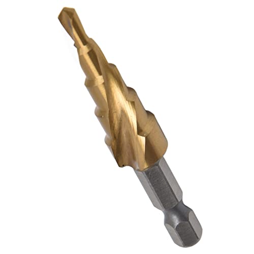 Stiefmaschinenbohrer, Drillbit Schritt 4‑12mm Sechskant Shank Stufe Bohrmaschine Hochgeschwindigkeit Stahl Titan Plattiert Spiralflöte Pagode Bohrer Bit von ZJchao