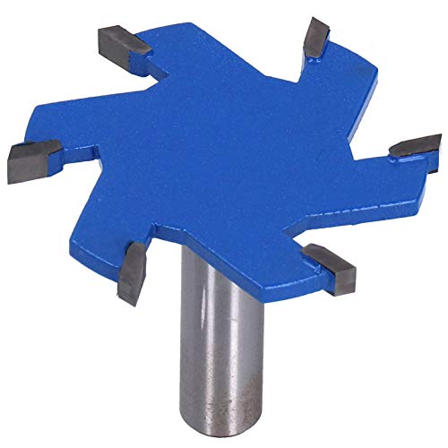 T Slot Router Bit, 6Flute Router Bit Tslots Tsloot Holzbearbeitung Schlitzmühlen Cutter 6Flute Router Bit Holzbearbeitungsschlitzrouter Legierung Kohlenstoffstahl Verlängert (12 von ZJchao