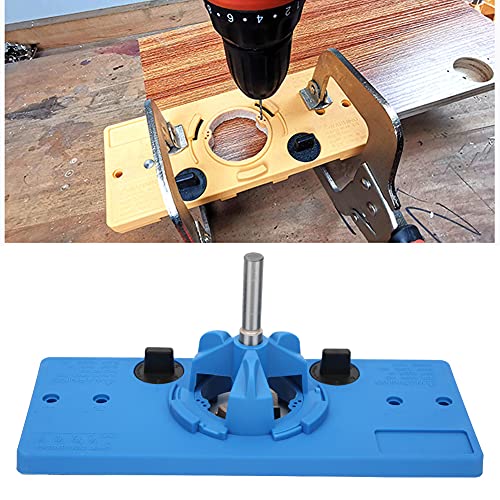 Türscharnier -Werkzeug, Türscharniervorlage 35 Mm Lochöffner Türloch Bohrkit Scharnier Loch -Jig -Vorlage Bohrhandbuch Locator Tool für Türschränke Scharniere Montage von ZJchao