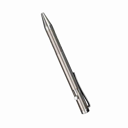 ZJchao Titan-Stift, Titanlegierungs-Bolzenstift, Bolzenmechanismus-Stift, Metallstift, Taschen-Kugelschreiber aus der Business-Kollektion, Einziehbarer Kugelschreiber aus Metall für den von ZJchao