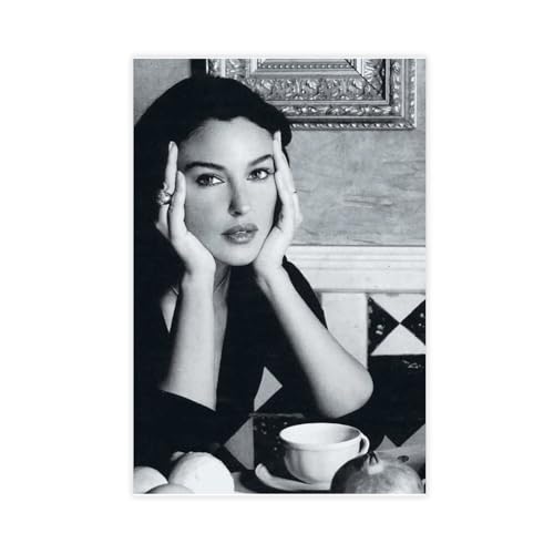 ZKAWE Leinwandposter Modell und Schauspielerin Monica Bellucci, Wandkunst, Dekordruck, Gemälde für Wohnzimmer, Schlafzimmer, Dekoration, ungerahmt, 40 x 60 cm von ZKAWE