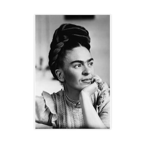 ZKAWE Poster auf Leinwand, Motiv Frida Kahlo, Wandkunst, Dekordruck, Bild Gemälde für Wohnzimmer, Schlafzimmer, Dekoration, ungerahmt, 50 x 75 cm von ZKAWE