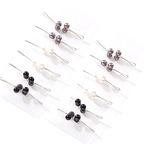 ZKGYUS 12 Stück Hijab Clip Hijab Pins Imitation Pearl Schal, Frauen Hijab Brosche Clip Perle Sicherheitsnadel Pullover Schal Clip Brosche Clip von ZKGYUS