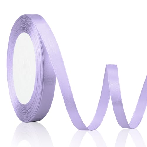 Violettes Band, 1 cm x 23 m, violettes Band, dicke Bänder für Geschenkverpackungen, Bänder für Haare für Frauen, für Luftballons, Hochzeitsschleifen, als Geschenk, zum Nähen, für Dekorationen, Party von ZKIUOA