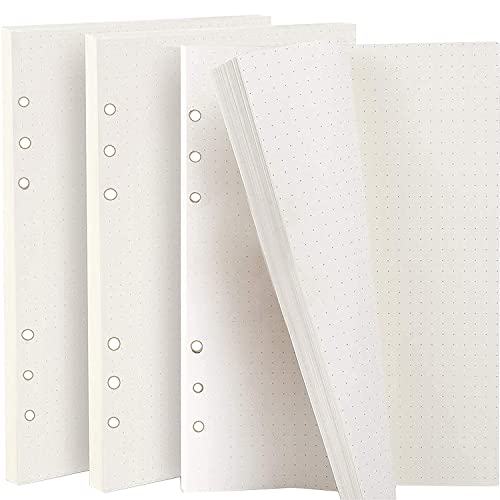 ZKSMNB 3 Packung Gepunktetes Papier (insgesamt 135 Blätter) 6 Löcher Nachfüllpapier Dot Grid Paper A5 für Filofax A5, Notizen, DIY, Bullet Journal, Skizze, Malerei, 8,26 x 5,59 Zoll von ZKSM