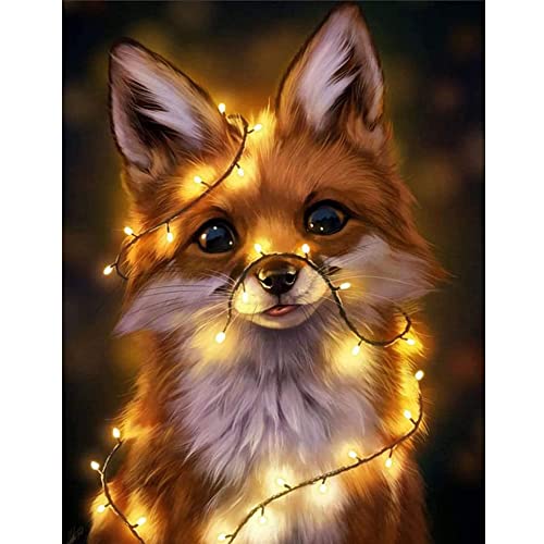 ZKSMNB Diamond Painting, 5D Diamond Painting Kit Fuchs, Full DIY Crystal Rhinestone Embroidery, Diamant Painting Bilder Erwachsene Kunsthandwerk für die Wanddekoration zu Hause (40 * 50) von ZKSMNB