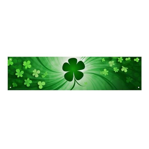 Bedrucktes Festival-Banner "Happy St. Patrick's Day", Halloween-Weihnachtsbanner, Party-Dekoration, Heimdekoration für große Eröffnungs-Mottopartys im Freien, 120 x 30 cm von ZLFDSKGY