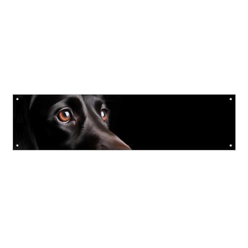 Bedrucktes Festival-Banner mit Hunde-Motiv, für Halloween, Weihnachten, Party-Dekorationen, Heimdekoration für große Eröffnung, Themenparty, Outdoor-Events, 120 x 30 cm, Schwarz von ZLFDSKGY