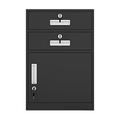 Aktenschrank unter dem Schreibtisch, Aktenschrank aus Metall mit Schloss, 2 Schubladen und 1 Schrank, Aktenschrank für Briefe/Dokumente im A4-Format, Dokumente im Legal-Format, Aktenordner, Akte von ZLJSGESA