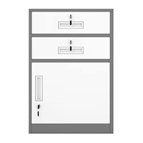 Aktenschrank unter dem Schreibtisch, Aktenschrank aus Metall mit Schloss, 2 Schubladen und 1 Schrank, Aktenschrank für Briefe/Dokumente im A4-Format, Dokumente im Legal-Format, Aktenordner, Akte von ZLJSGESA