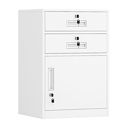 Aktenschrank unter dem Schreibtisch, Metall-Aktenschrank mit Schloss, 2 Schubladen und 1 Schrank, Aktenschrank für Briefe/Dokumente im A4-Format, Dokumente im Legal-Format, Aktenordner, Aktensch von ZLJSGESA