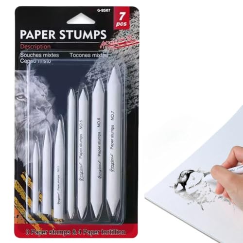 Papierwischer Set,Papierwischer Bleistife,Mischen Papierwischer Set,Doppelköpfe Papier Stift,Mischstift,Zeichenpapier,Zeichenmaterial,für Künstler,Studenten,für Skizzenbücher,Zeichnen von ZLXFT