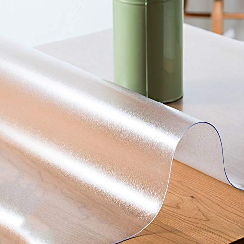 ZLYWE Tischschutz Tischdecke Wasserdicht Verbrühungshemmend Weiches Glas Transparente Matte Bodenmatte Bodenschutz, 3 Dicken, Anpassbar (1.5mm,80x150cm) von ZLYWE