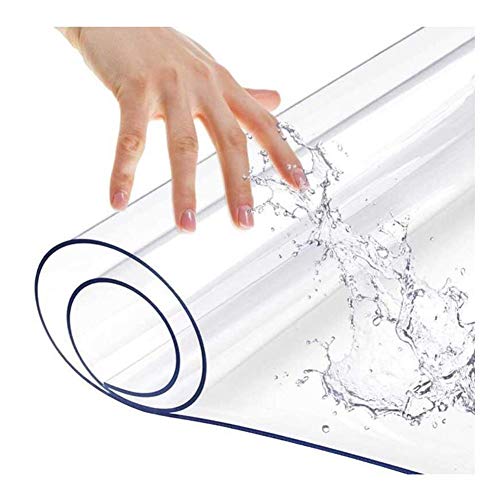 ZLYWE Transparente Tischdecke PVC Verdicken rutschfest Verschleißfest Desktop Haushalt Multifunktional Tischtuch Schutzfilm, 1,0 Mm Dicke (60x120cm) von ZLYWE