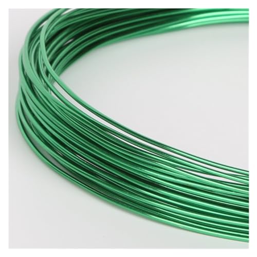 Aluminiumdraht 3–10 Meter runder Aluminiumdraht 1 mm/1,5 mm/2 mm/2,5 mm vielseitiger lackierter Aluminium-Metalldraht, for DIY-Schmuckteile zum Basteln Schmuckherstellung(Dark Green,1mm 10Meters) von ZMCGNO