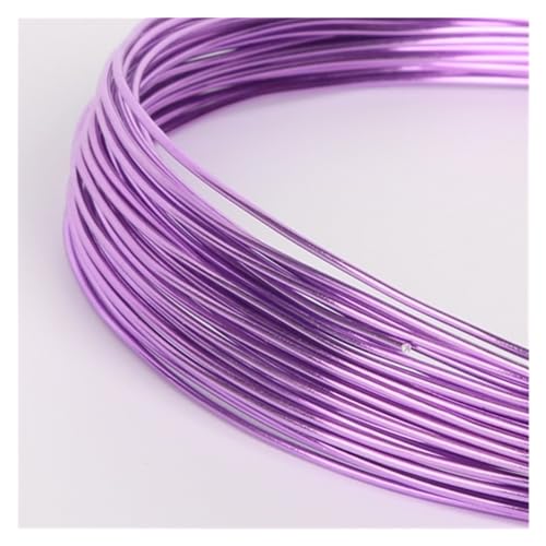 Aluminiumdraht 3–10 Meter runder Aluminiumdraht 1 mm/1,5 mm/2 mm/2,5 mm vielseitiger lackierter Aluminium-Metalldraht, for DIY-Schmuckteile zum Basteln Schmuckherstellung(Purple,2.5mm 3.0Meters) von ZMCGNO