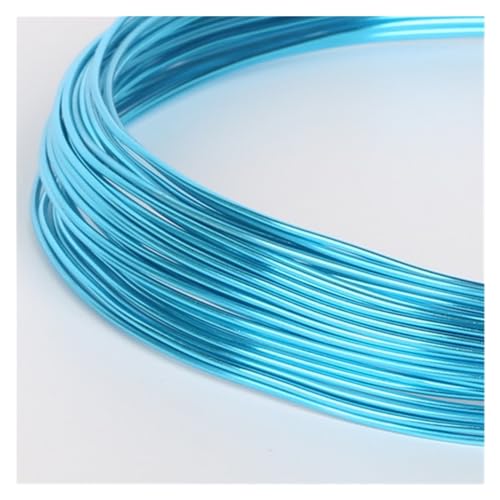 Aluminiumdraht 3–10 Meter runder Aluminiumdraht 1 mm/1,5 mm/2 mm/2,5 mm vielseitiger lackierter Aluminium-Metalldraht, for DIY-Schmuckteile zum Basteln Schmuckherstellung(Turquoise,1mm 10Meters) von ZMCGNO