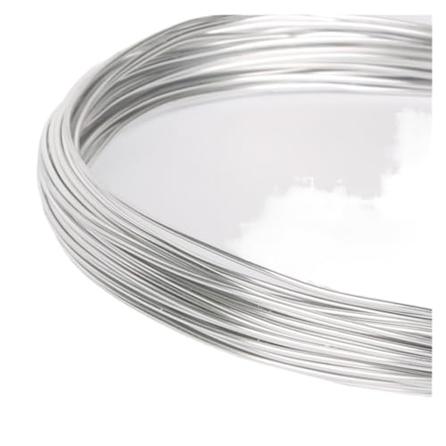 ZMCGNO Aluminiumdraht 10 m Aluminiumdraht, weicher DIY-Schmuck-Handwerk, vielseitiger lackierter Aluminium-Metalldraht zum Basteln Schmuckherstellung(Silver) von ZMCGNO