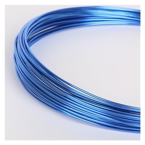 ZMCGNO Aluminiumdraht 3–10 Meter runder Aluminiumdraht 1 mm/1,5 mm/2 mm/2,5 mm vielseitiger lackierter Aluminium-Metalldraht, for DIY-Schmuckteile zum Basteln Schmuckherstellung(Blue,2.5mm 3.0Meters) von ZMCGNO