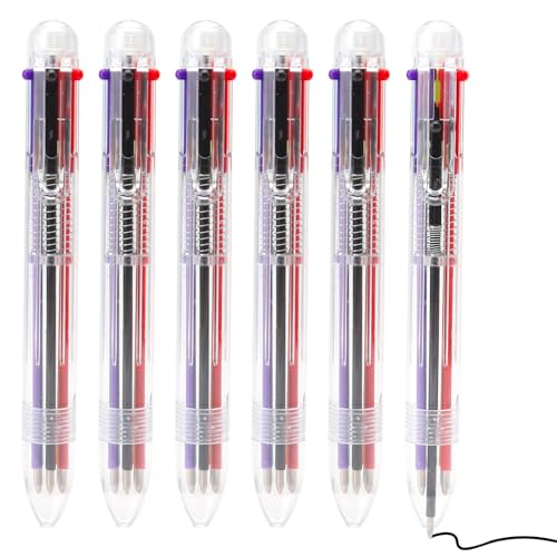 6 Stück Mehrfarbiger Kugelschreiber 6 in 1 Versenkbare Kugelschreiber Mehrfarbiger Stifte 6 Farben Stifte Multicolor Pen für Büro Schulbedarf Studenten Kinder Krankenschwestern Geschenk 0,5mm mit leer 6 Stück Mehrfarbiger Kugelschreiber 6 in 1 Versenkbare Kugelschreiber Mehrfarbiger Stifte 6 Farben Stifte Multicolor Pen für Büro Schulbedarf Studenten Kinder Krankenschwestern Geschenk 0,5mm mit leer von ZMDMAH
