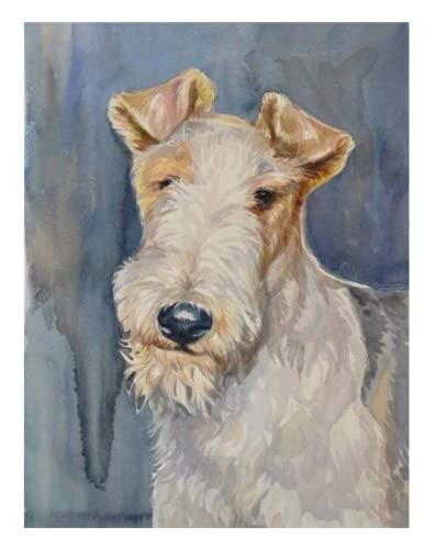 Malen Nach Zahlen Erwachsene & Kinder,Draht-Foxterrier-Hundetier DIY Handgemalt Ölgemälde Kit für Anfänger und Erwachsene,Ein zigartige Geschenk Home Haus Deko von ZMHZMY