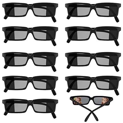 ZMNVHJ Lustige Spiegel Partybrillen Schwarz 10 Stück Party Sonnenbrille Set Schwarz Partybrillen Spassbrillen Kinderbrillen Für Abschlussfeiertage Geburtstagsfeier, Kinder Und Erwachsene von ZMNVHJ