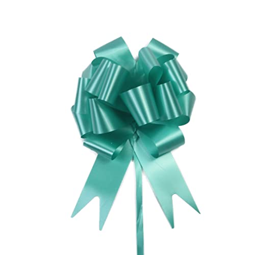 Zugschleife, Geschenkpapier-Schleifen, 10 Stück, Hochzeits-Zugschleifenbänder, Blumenauto-Geschenkverpackung, Geburtstags-Events, Partyzubehör, Valentinstag (rot)(Dark Green) von ZMQU