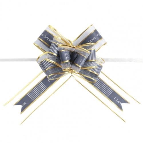 Zugschleife, Geschenkpapier-Schleifen, 10 Stück Zugschleifen, attraktive breite Anwendungsbereiche, Stoff, Hochzeit, Auto, Geschenkverpackung, Zugschleifenbänder for Partys, DIY, Dekoration (grau)(Gre von ZMQU